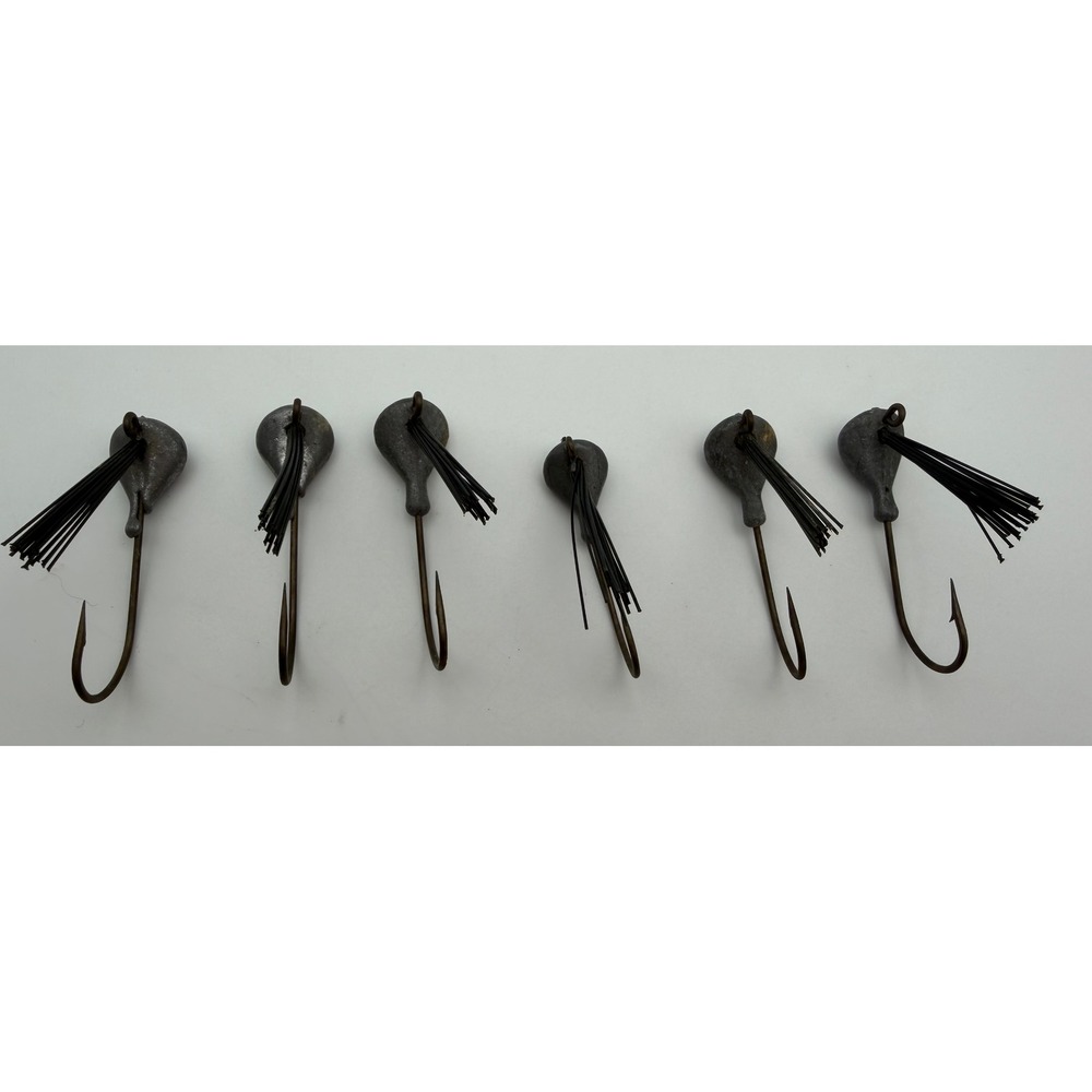 Handmade Lead Head Fishing‎ Jigs with Weed Guard 0.5oz 6 Piece Set Unpainted